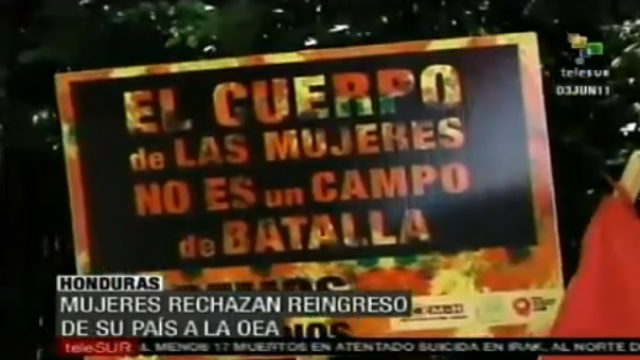 TeleSUR -- Kritik an Rückkehr von Honduras in OAS