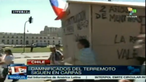 Erdbebenopfer in Chile protestieren