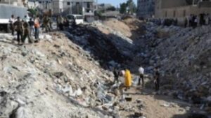 Rebellen in Syrien hinterlassen Massengrab