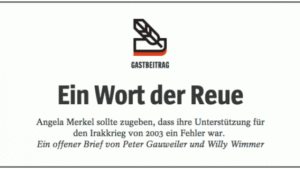 Ein Wort der Reue