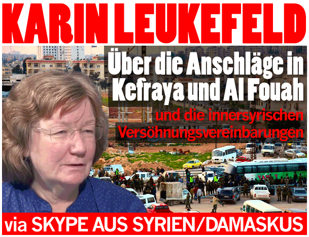 In Kürze: Karin Leukefeld live aus Damaskus