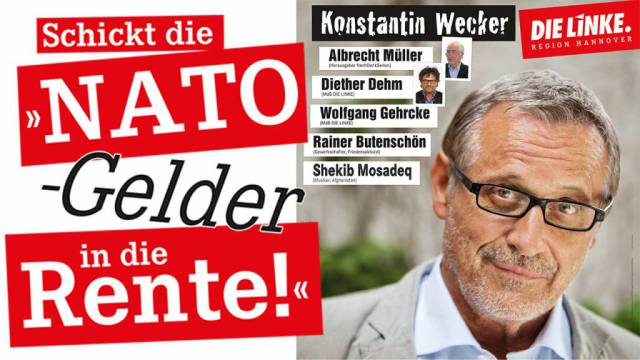 „Schickt die NATO (Gelder) in die Rente“