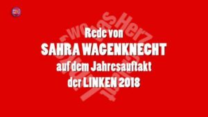 Sahra Wagenknecht beim Jahresauftakt der Linksfraktion 2018