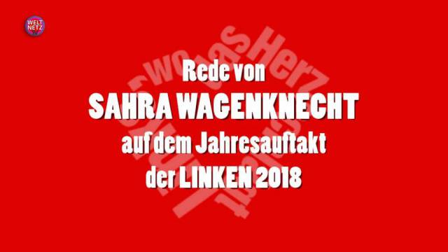 Sahra Wagenknecht beim Jahresauftakt der Linksfraktion 2018