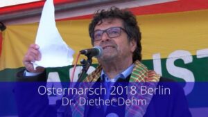 Diether Dehm auf dem Ostermarsch 2018