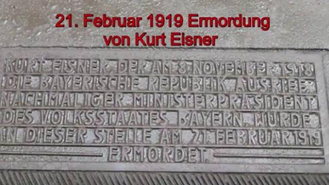 Gedenken an die Ermordung von Kurt Eisner
