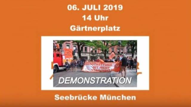 Seebrücke Demonstration in München