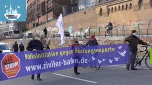 Globaler Aktionstag der Friedensbewegung in Hamburg am Fischmarkt