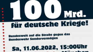 Nein zum 100 Milliarden Sondervermögen für die Bundeswehr