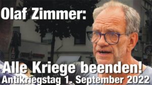 "Alle Kriege beenden!"