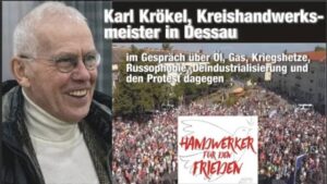 Karl Krökel, Kreishandwerksmeister aus Dessau, im Zoom-Gespräch