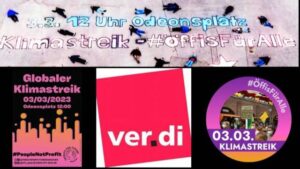 Friday for Future + Ver.di beim Klimastreik in München