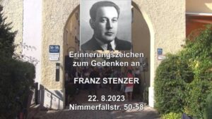 Erinnerungszeichen zum Gedenken an Franz Stenzer
