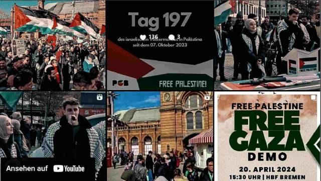 Free Gaza! Demo am 20. April 2024 in Bremen