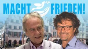 Diether Dehm und Reiner Braun in Frankfurt: Macht Frieden!