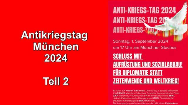 Antikriegstag 2024 Karlsplatz (Stachus) München