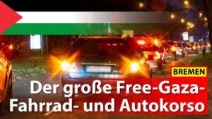 Der große Free-Gaza-Fahrrad- und Autokorso