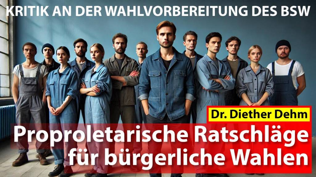 Proproletarische Ratschläge für bürgerliche Wahlen