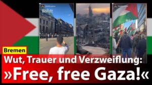 Kundgebung in Bremen am 12. April 2025, es spricht Johannes Waehnelt