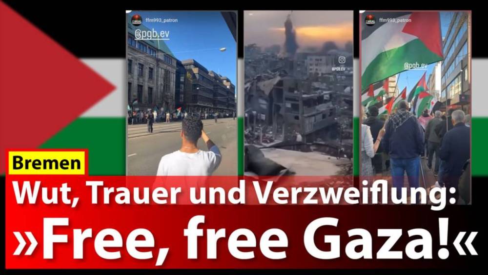 Wut, Trauer und Verzweiflung. „Free Gaza!“