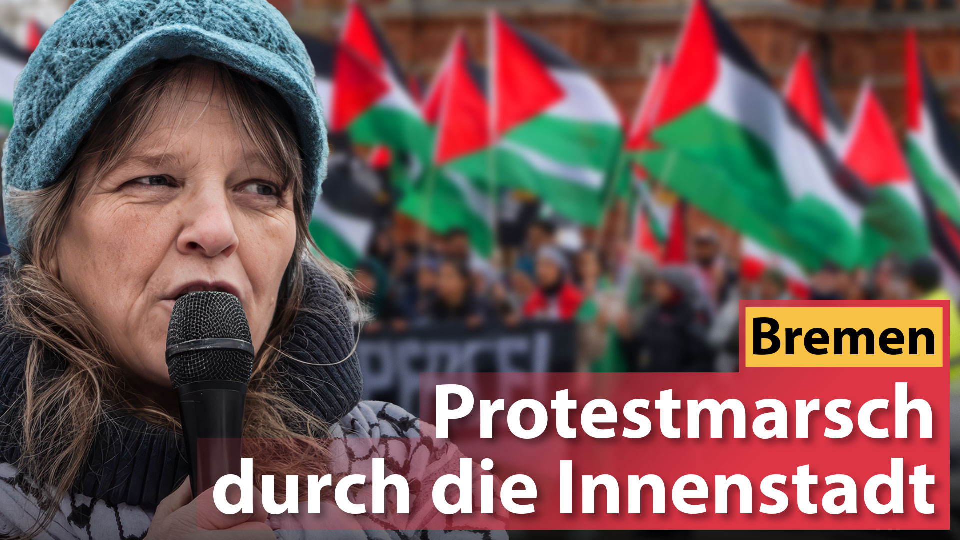 Protestmarsch durch die Bremer Innenstadt