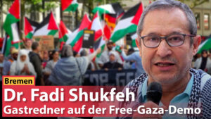 Gastredner diesmal der Arzt Dr. Fadi Shukfeh, hat an mehreren Einsätzen einer internationalen Hilfsorganisation in Krankenhäusern in Gaza teilgenommen - und darüber Erschütterndes berichtet.