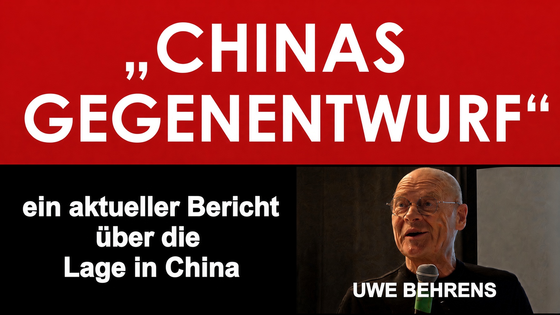 Chinas Gegenentwurf