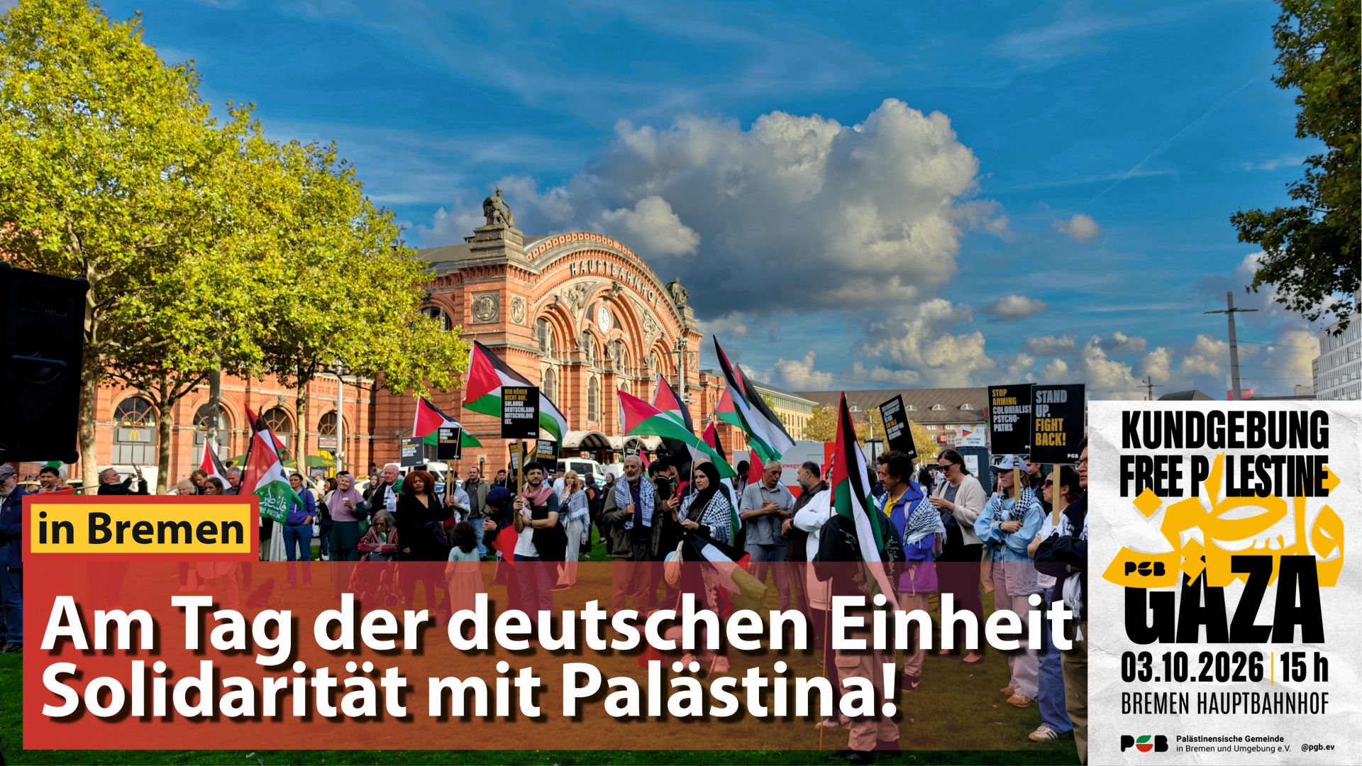 Am Tag der Einheit – Solidarität mit Palästina!